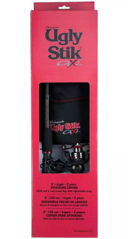 Shakespeare UGLY STIX GX2 3 PC SPINNING COMBO 5' 1 Shakespeare UGLY STIX GX2 3 PC SPINNING COMBO 5'